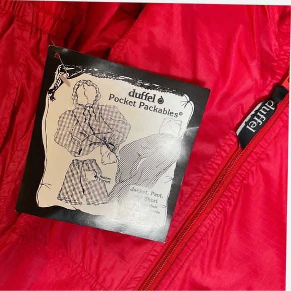 NWT | VINTAGE 80s | Duffel Sportswear Tracksuit | Pocket Packables | Red | Large - Picture 2 of 13